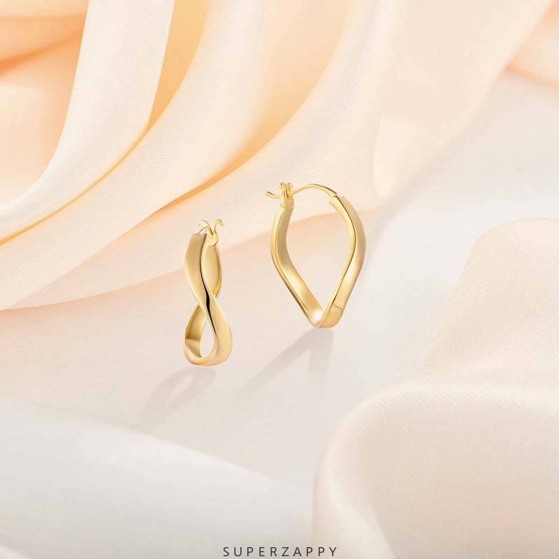 Geometric Irregular Earrings | 14K Gold
