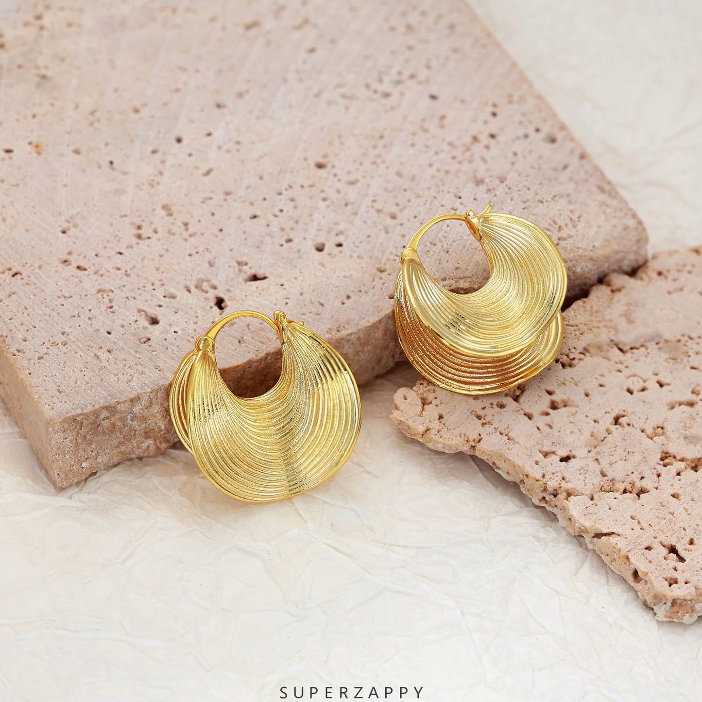 Niche Geometric Spiral Clip-On Earrings | Indie Style