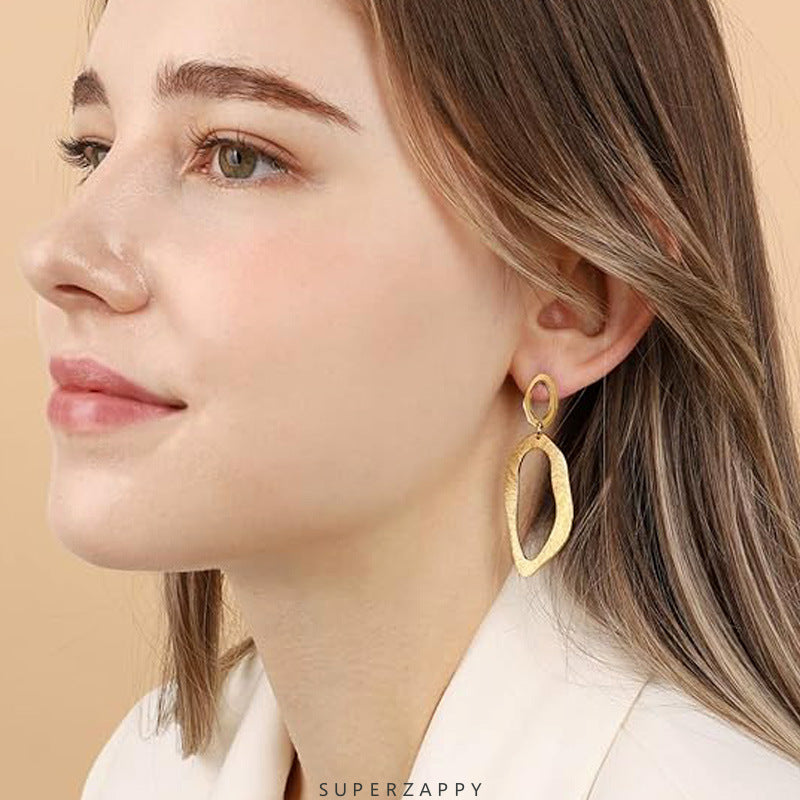 Geometric Luxury Brushed Earrings
