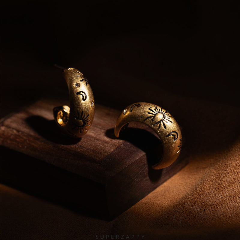 Crescent Bay C-Shaped Hoop Earrings