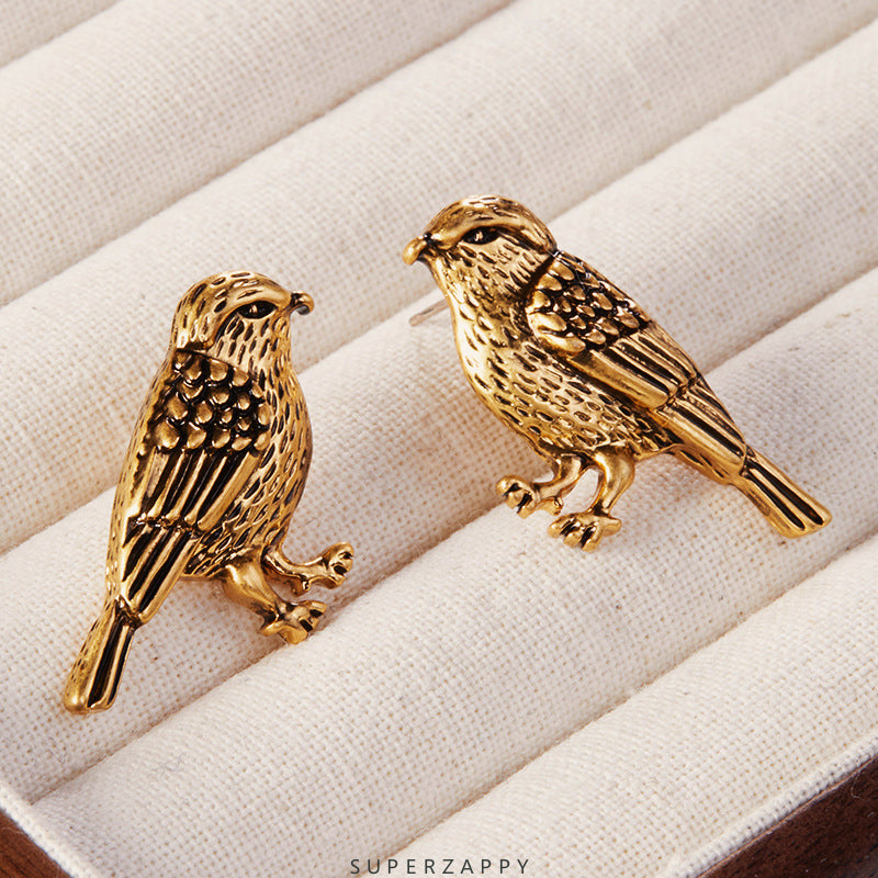 Canary Metal Earrings - Vintage French Court Style Jewelry