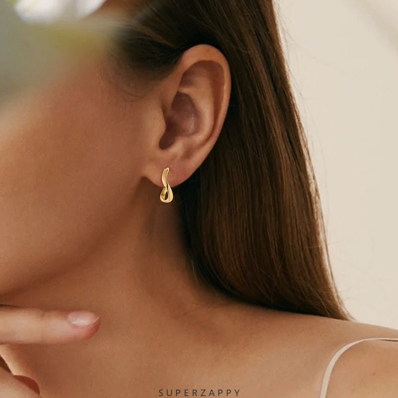 Geometric Irregular Earrings | 14K Gold