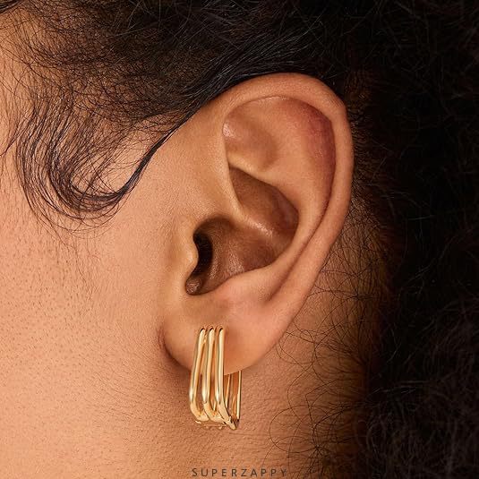 Geometric Multilayer  Earrings