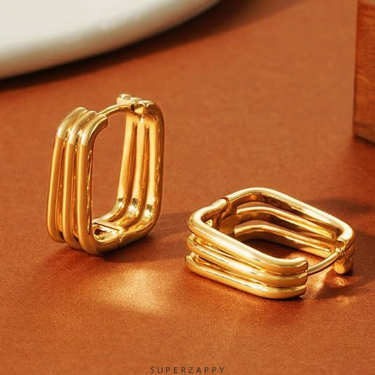 Geometric Multilayer  Earrings