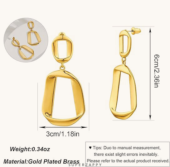 Geometric Luxury Drop Earrings