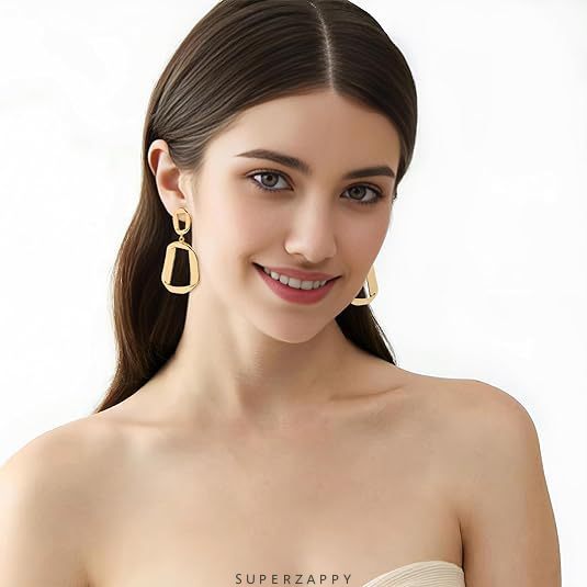 Geometric Luxury Drop Earrings