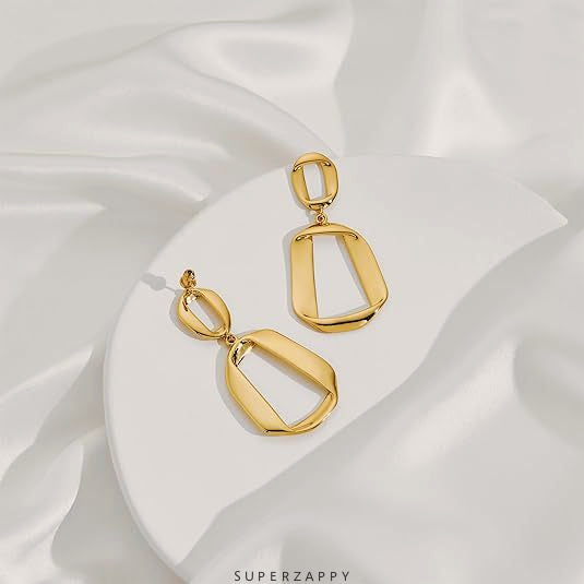 Geometric Luxury Drop Earrings