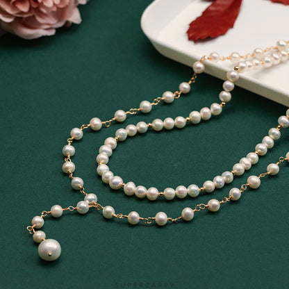 Baroque Freshwater Pearl Queen Double-Layer Necklace