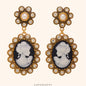 Cameo Earrings - Vintage French Court Style Jewelry