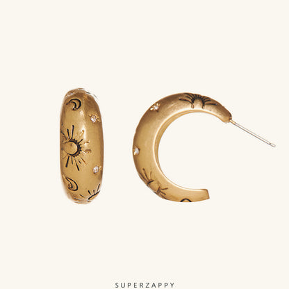 Crescent Bay C-Shaped Hoop Earrings