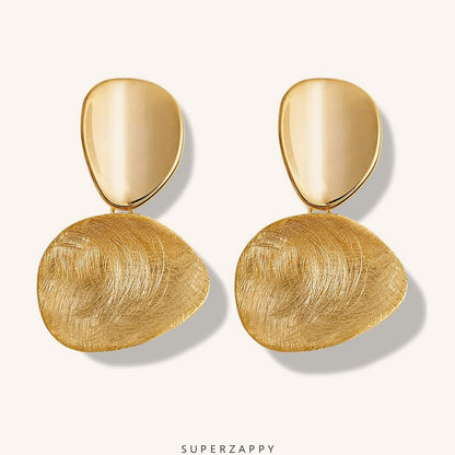 Geometric Brushed  Irregular Earrings