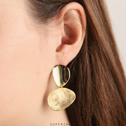 Geometric Brushed  Irregular Earrings