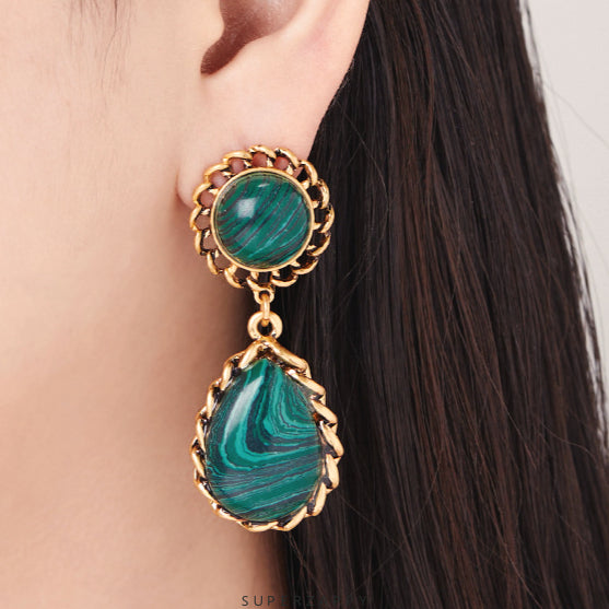 Malachite Earrings