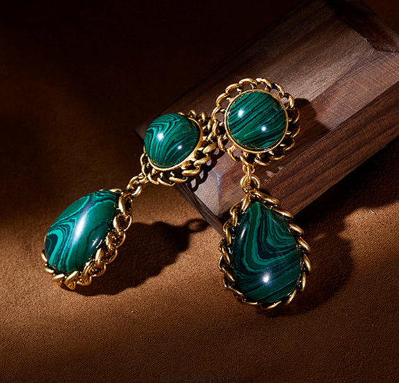 Malachite Earrings