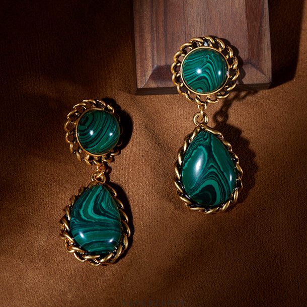 Malachite Earrings