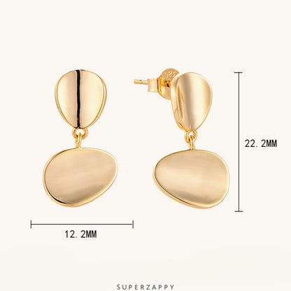 Geometric 14K Gold-Plated Irregular  Earrings