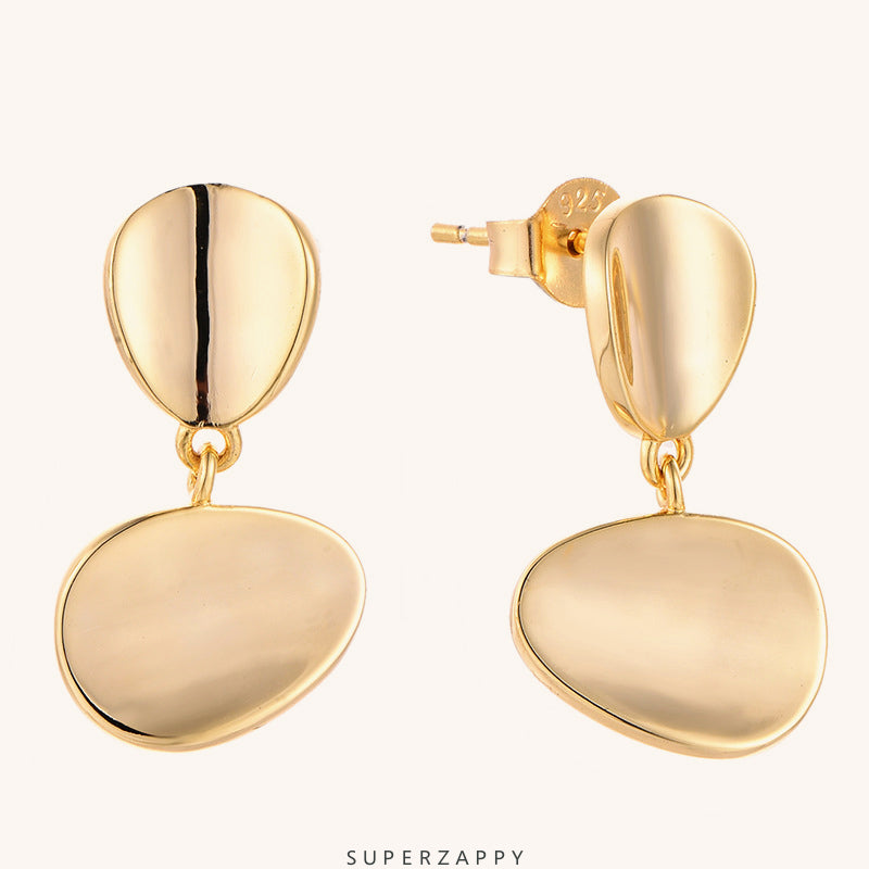 Geometric 14K Gold-Plated Irregular  Earrings