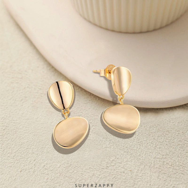 Geometric 14K Gold-Plated Irregular  Earrings