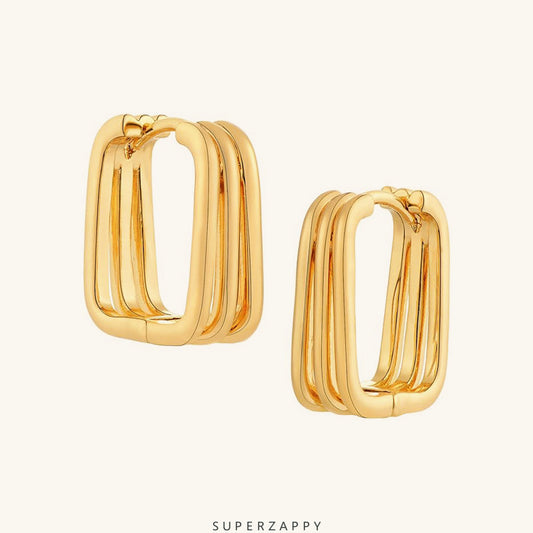 Geometric Multilayer  Earrings