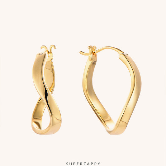 Geometric Irregular Earrings | 14K Gold