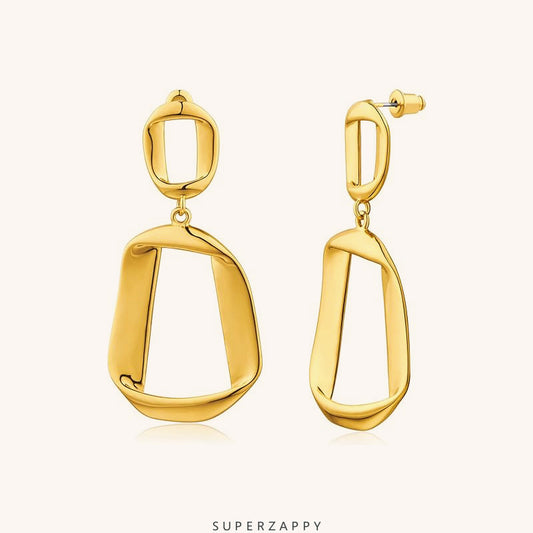 Geometric Luxury Drop Earrings