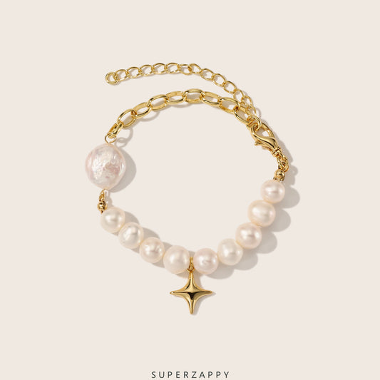 Baroque Freshwater Pearl Star Bracelet