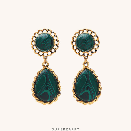 Malachite Earrings